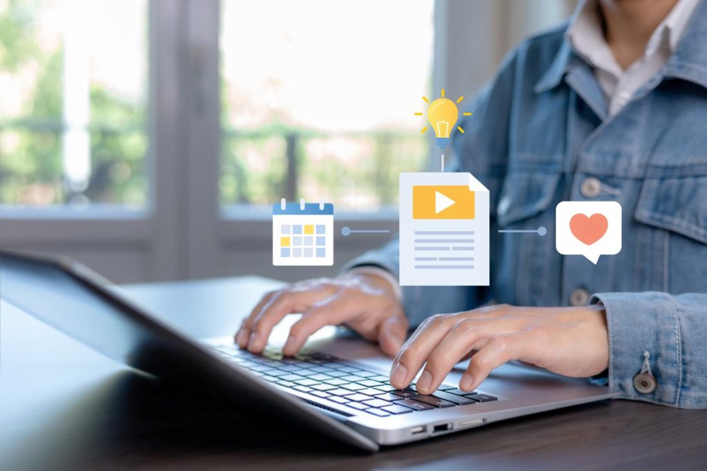 Affiliate marketing for beginners learning online marketing strategies on a laptop while analyzing digital performance data in a modern workspace